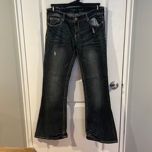 Ariya distressed flare jeans